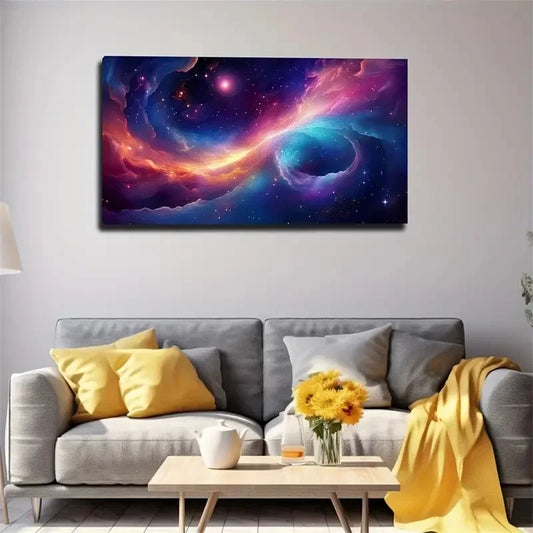 Stunning Cosmic Nebula Wall Art Canvas Office Home Room Framed 120x60cm