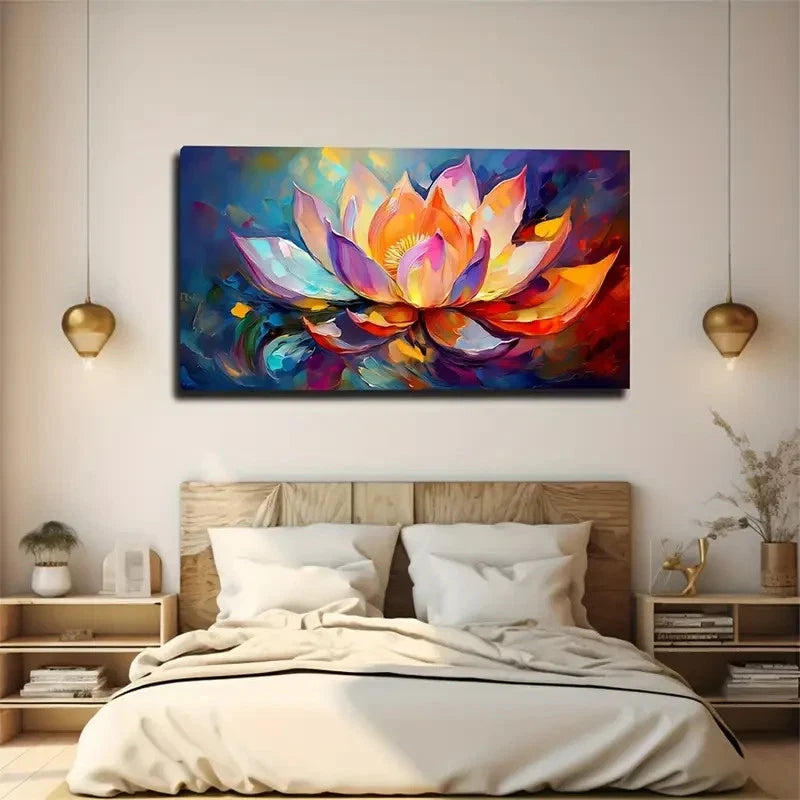 Immersive For Lotus Wall Art Canvas Office Home Room Framed 120x60cm