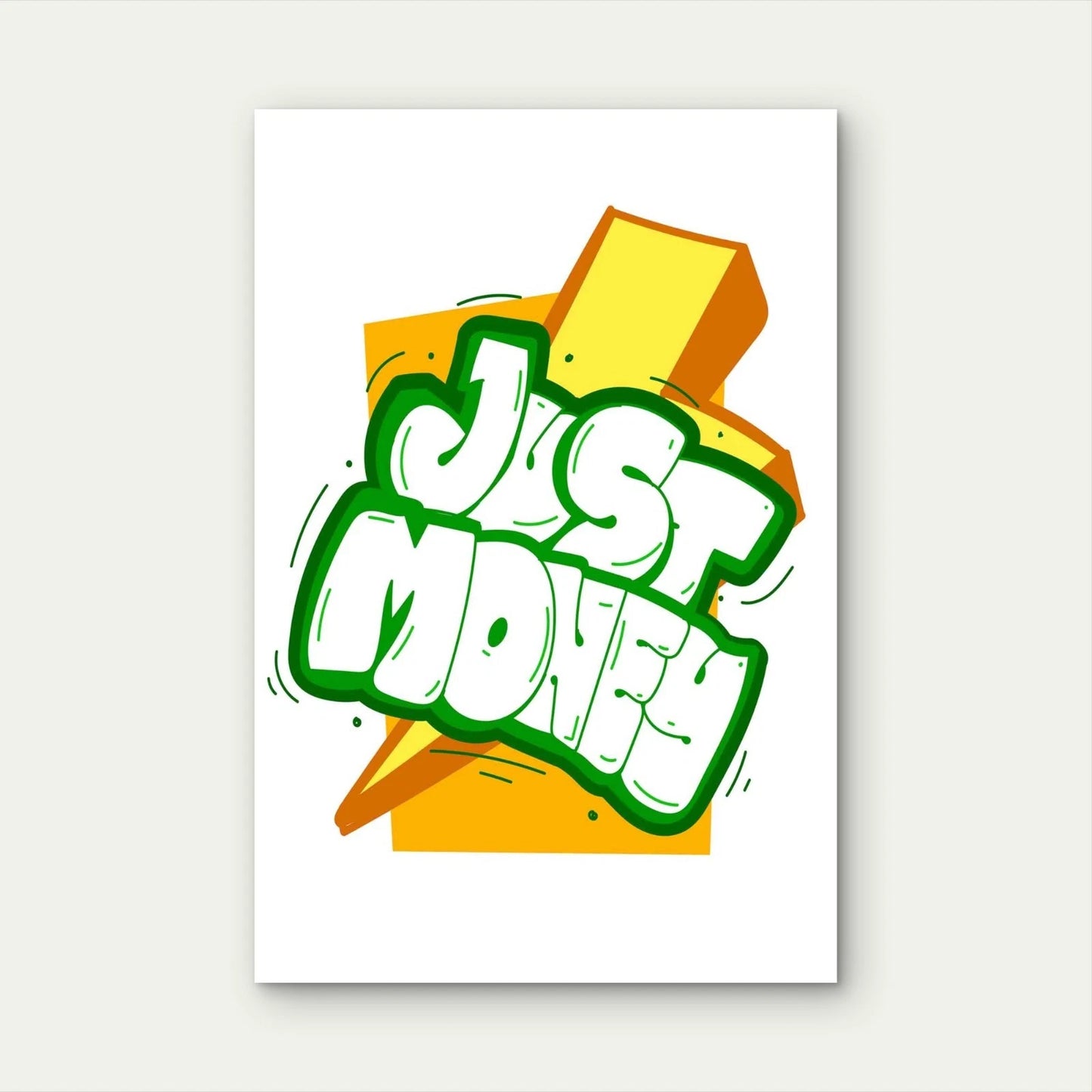 Just Money Doodle Pop Art Metal Print Ready to Hang