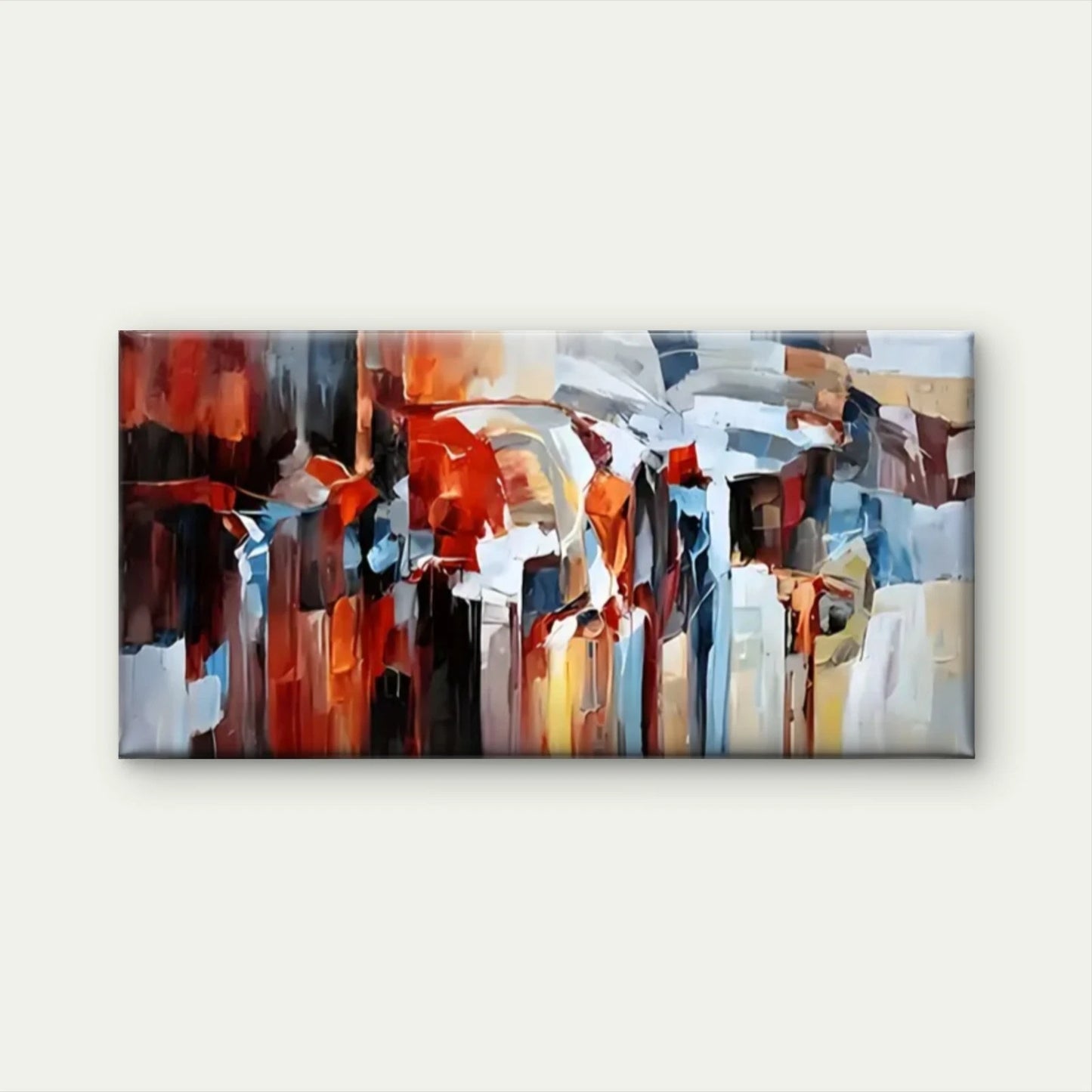 Modern Abstract Urban Wall Art Canvas Office Home Room Framed 120x60cm