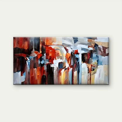 Modern Abstract Urban Wall Art Canvas Office Home Room Framed 120x60cm