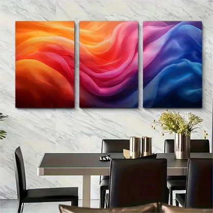3pcs Swirling Abstract Aesthetic Perfect Wall Art Set Canvas Framed 50x70cm - High Quality Print 100% Australian Made Wall Canvas Ready to Hang
