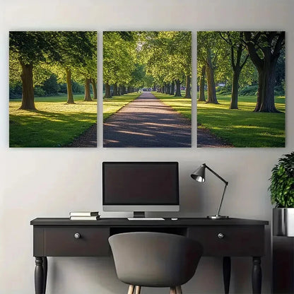 3pcs Beckenham Place Park Londons Serene Green Metal Print Ready to Hang Art - Bella Home Decor