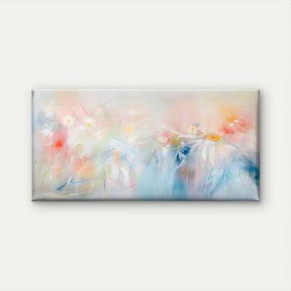 Daisy Floral Abstract Wall Art Canvas Office Home Room Framed 120x60cm