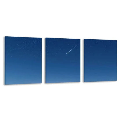 3pcs A Shooting Star Across The Night Sky   Wall Art Set Canvas Framed 40x60cm - High Quality Print 100% Australian Made Wall Canvas Ready to Hang - Bella Home Decor