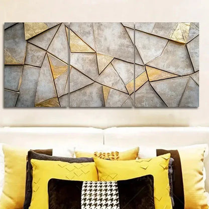 3pcs Modern Geometric Pattern Wall Art Set Canvas Unframed - High Quality Print 100% Australian Made Wall Canvas
