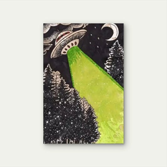 The Midnight Visitation Leaves 40x60cm Metal Print Ready to Hang