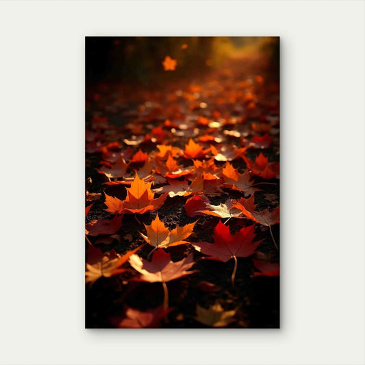 Beautiful Autumn Leaves 40x60cm Metal Print Ready to Hang