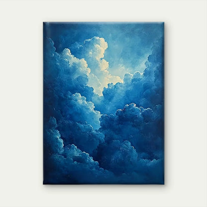 Blue Clouds Abstract Fantasy 60x90cm Metal Print Ready to Hang