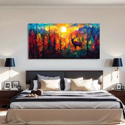 Sunset Vibrant Aesthetic Décor Wall Art Canvas Office Home Room Framed 120x60cm - Bella Home Decor