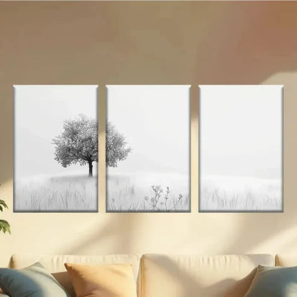 3pcs Trees in the Snow Wall Art Canvas Unframed – High Quality Print 100% Australian Made Wall Canvas