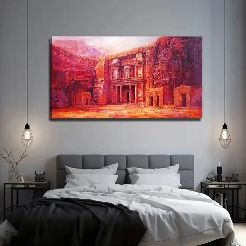 Vibrant Desert Landscape Wall Art Canvas Office Home Room Framed 120x60cm
