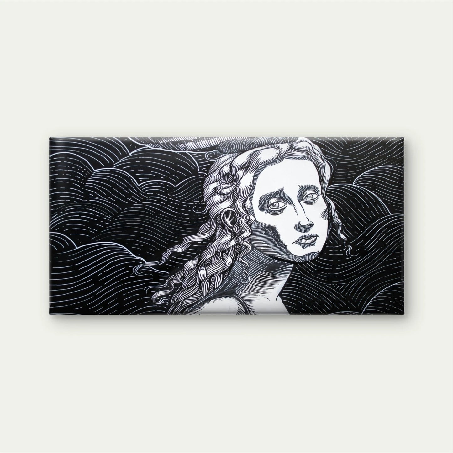 Black and White Woman Portrait Wall Art Canvas Office Home Framed 120x60cm