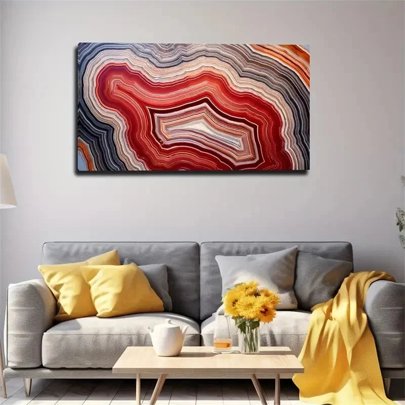 Dynamic Striped Blue Gradient Wall Art Canvas Office Home Room Framed 120x60cm