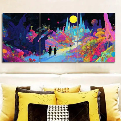 3pcs Strange Place (5) Wall Art Canvas Unframed - High Quality Print 100% Australian Made Wall Canvas
