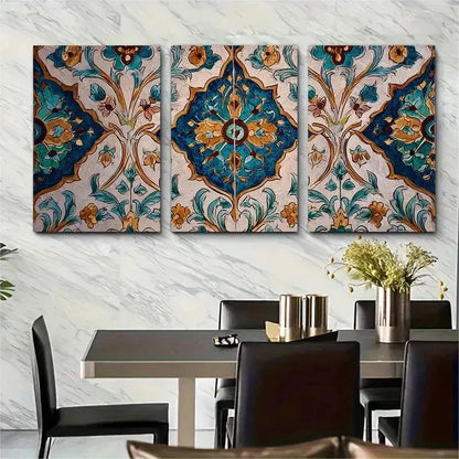 3pcs Vintage Pakistani Street Poster Perfect Wall Art Set Canvas Framed 50x70cm - High Quality Print 100% Australian Made Wall Canvas Ready to Hang