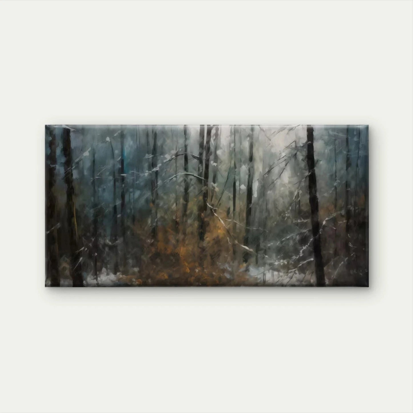 Misty Forest Nature Landscape Wall Art Canvas Office Home Room Framed 120x60cm