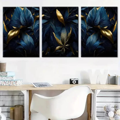3pcs Featuring a Dark Gothic Floral Design Wall Art Canvas Unframed - High Quality Print 100% Australian Made Wall Canvas