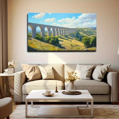Endless Archway View Decor Wall Art Canvas Office Home Room Framed 120x60cm
