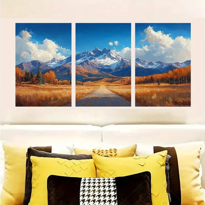 3pcs Colorado Mountain Landscape Wall Art Set Canvas Framed 60x90cm - High Quality Print 100% Australian Made Wall Canvas Ready to Hang - Bella Home Decor