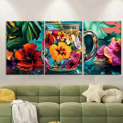 3pcs Jamaica Art JA   Wall Art Set Canvas Framed 40x60cm - High Quality Print 100% Australian Made Wall Canvas Ready to Hang