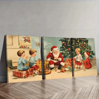 3pcs Merry Christmas breath Wall Art Canvas Unframed - High Quality Print 100% Australian Made Wall Canvas