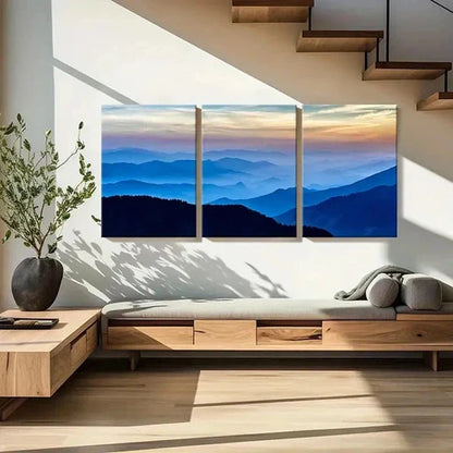 3pcs Vibrant Sunset & Forest Scenery Wall Art Canvas Unframed - High Quality Print 100% Australian Made Wall Canvas
