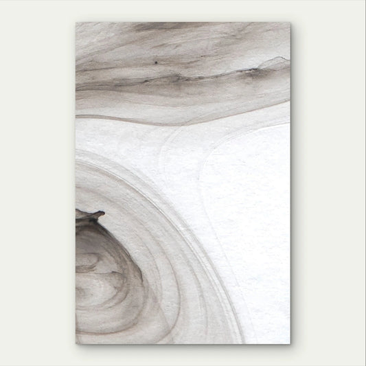 Neutral Fluid Grey Marble and Swirl Abstract 40x60cm Metal Print Ready to Hang
