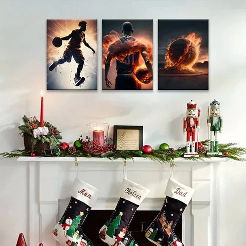 3pcs Sports Themed Wall Art Set Canvas Unframed - High Quality Print 100% Australian Made Wall Canvas