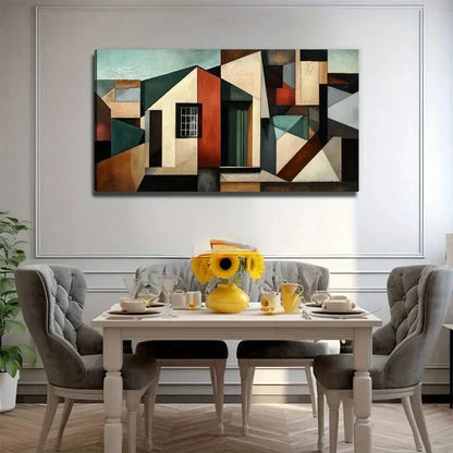Block Architecture Perfect Wall Art Canvas Office Home Room Framed 120x60cm