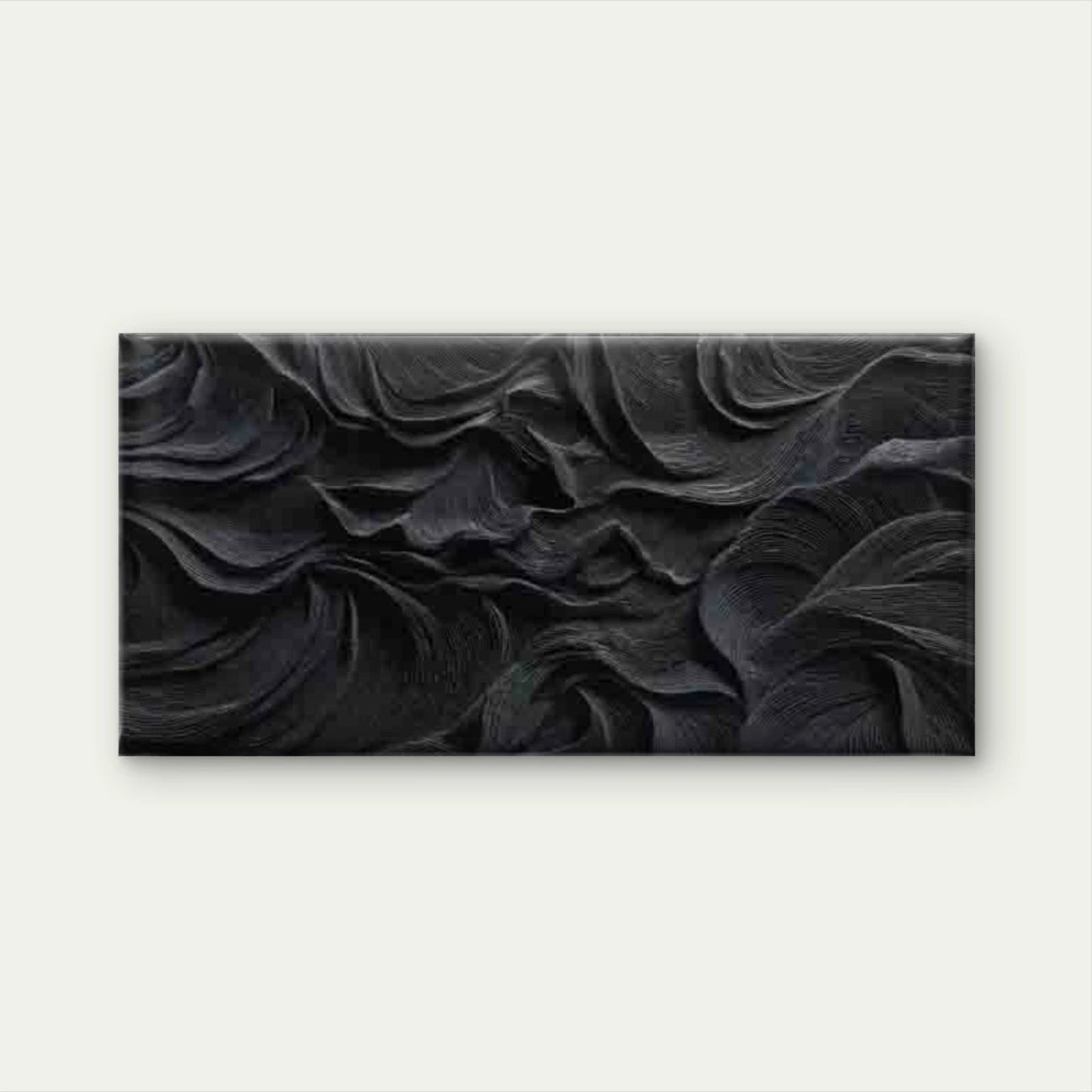 Vintage Wave, Monochrome Wall Art Canvas Office Home Room Framed 120x60cm