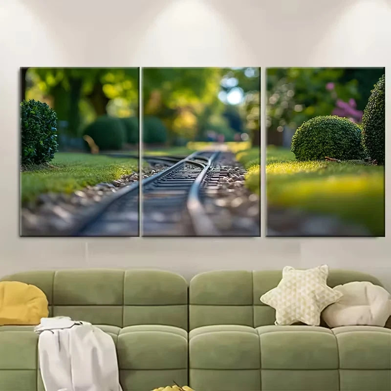 3pcs Watford Miniature Railway Metal Print Ready to Hang Art