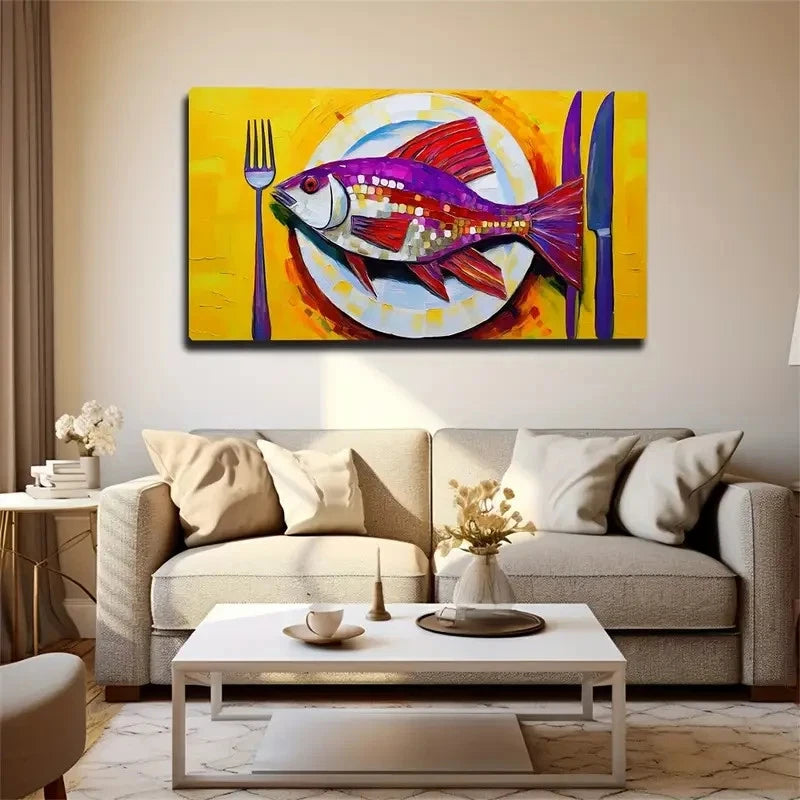 Vibrant Yellow Background Wall Art Canvas Office Home Room Framed 120x60cm