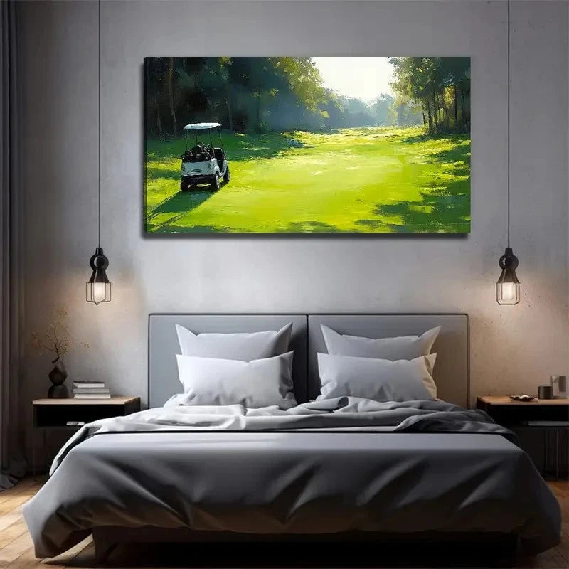 Green Grass Ground Rich Wall Art Canvas Office Home Room Framed 120x60cm