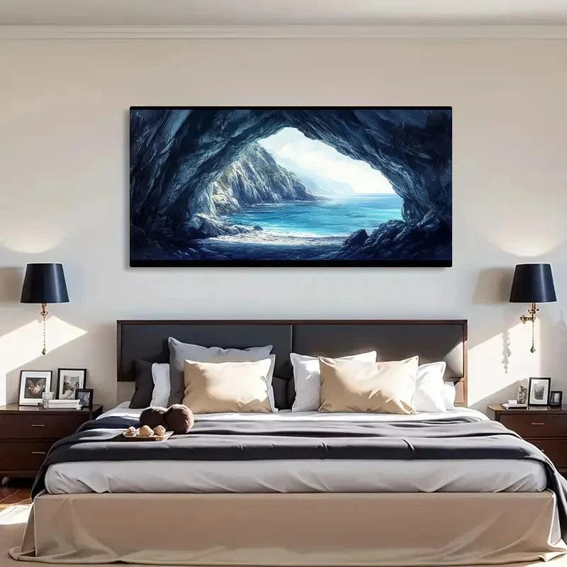 Vibrant Underwater Scene Ocean Wall Art Canvas Office Home Room Framed 120x60cm - Bella Home Decor