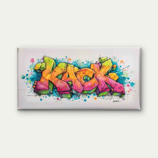 Colorful Street Art Splash Wall Art Canvas Office Home Room Framed 120x60cm