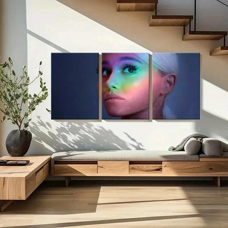 3pcs Famous Singer Ariana Grande Poster Wall Art Set Canvas Framed 40x60cm - High Quality Print 100% Australian Made Wall Canvas Ready to Hang - Bella Home Decor