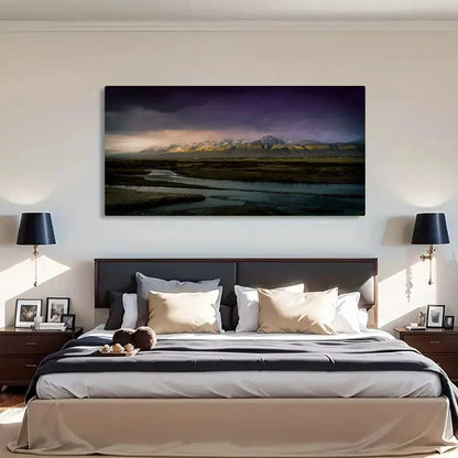 Morning In Mountains Stunning Wall Art Canvas Office Home Room Framed 120x60cm