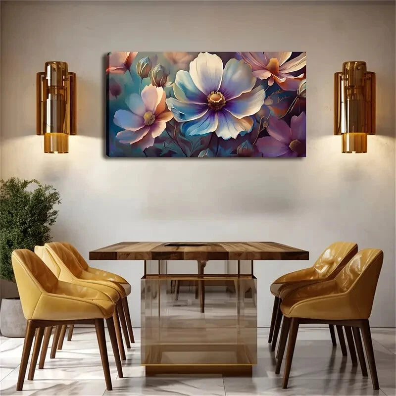 Realistic Delicate Petal Detail Wall Art Canvas Office Home Room Framed 120x60cm - Bella Home Decor