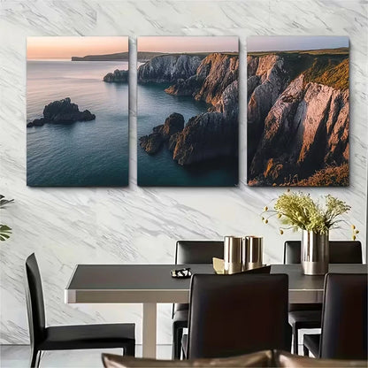 3pcs Pembrokeshire Wales Metal Print Ready to Hang Art