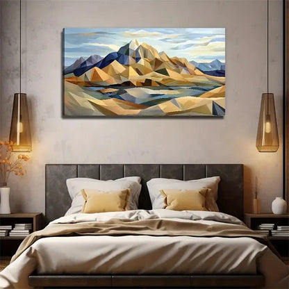 High Mountain Perfect Wall Art Canvas Office Home Room Framed 120x60cm