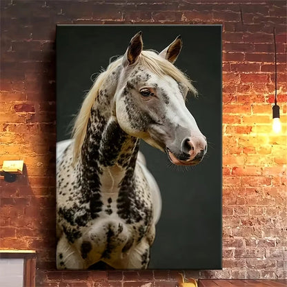 Elegant Spotted Steed Oil Painting Portrait 60x90cm Home Decor Wall Print Art - Bella Home Decor