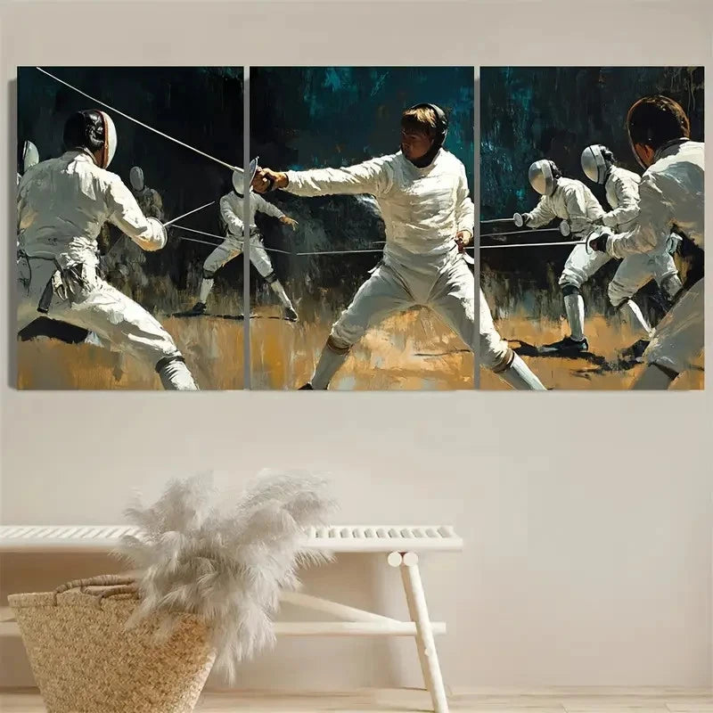 3pcs Athletes in Action - Motivational Sports Metal Print Ready to Hang Art - Bella Home Decor