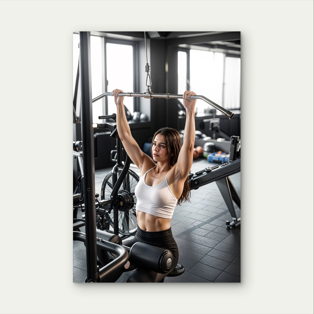 Fitness Inspiration Machine Wall Art 5mm Plastic Poster Ready to Hang 90x60cm