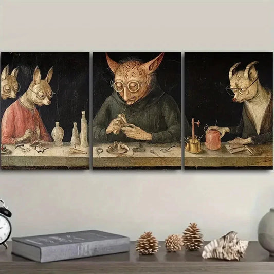 3pcs In the Creative Studio Classic Modern Metal Print Ready to Hang Art