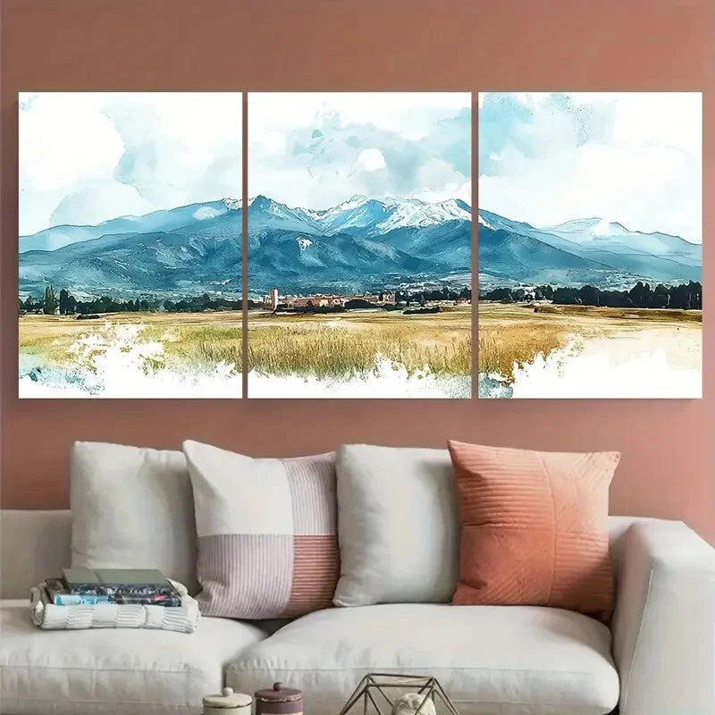 3pcs Castellon de la Plana Spain Travel Town View Metal Print Ready to Hang Art - Bella Home Decor
