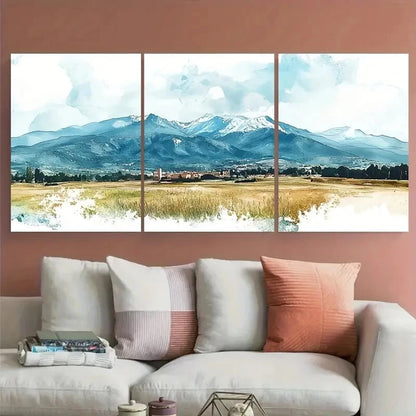 3pcs Castellon de la Plana Spain Travel Town View Metal Print Ready to Hang Art - Bella Home Decor