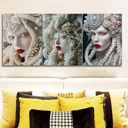 3pcs Octopus princess Wall Art Set Canvas Unframed - High Quality Print 100% Australian Made Wall Canvas