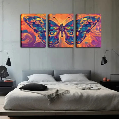 3pcs Abstract Butterfly Wing Design Perfect Wall Art Canvas Unframed - High Quality Print 100% Australian Made Wall Canvas - Bella Home Decor