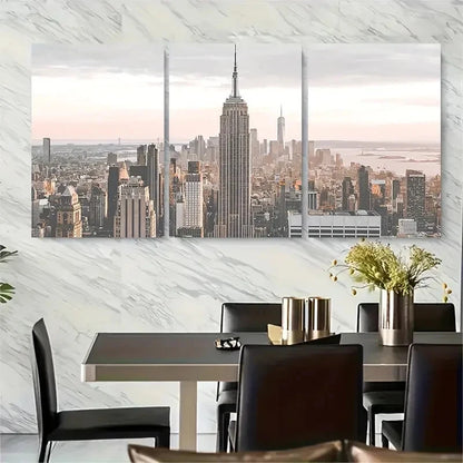 3pcs Ocean Waves Palm Tree Aerial Graph Metal Print Ready to Hang Art